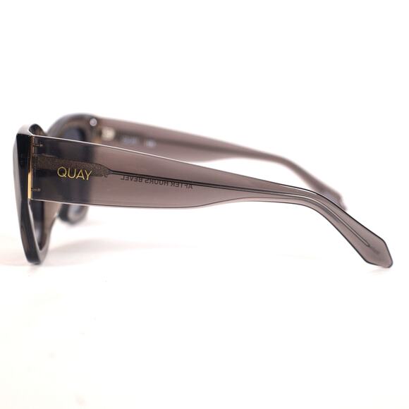 Quay Australia AFTER HOURS Bevel Sunglasses - Crystal Black / Smoke RX - NWT - Picture 4 of 10